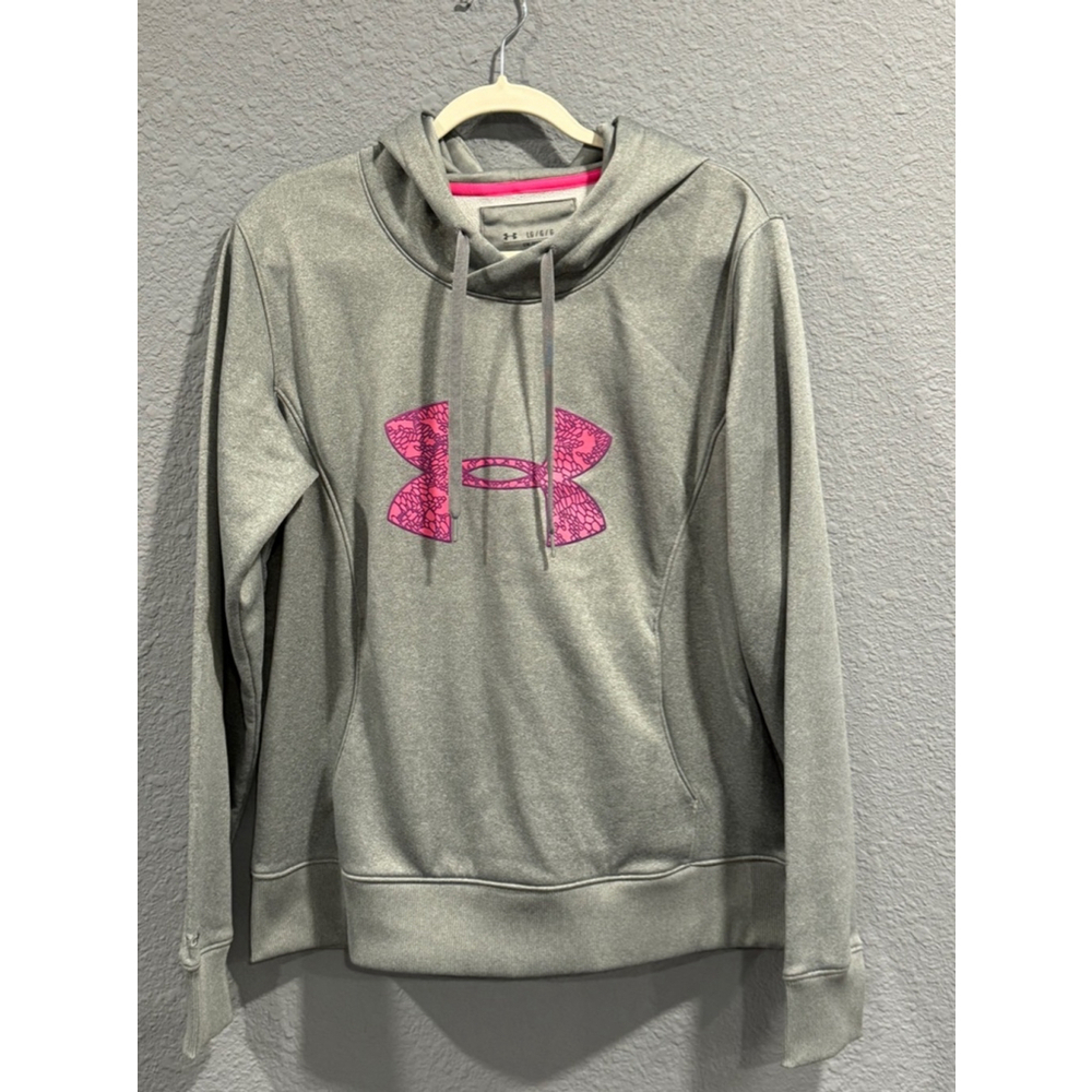 Under Armour Women's Gray & Pink Hoodie Size Large - Picture 6 of 12